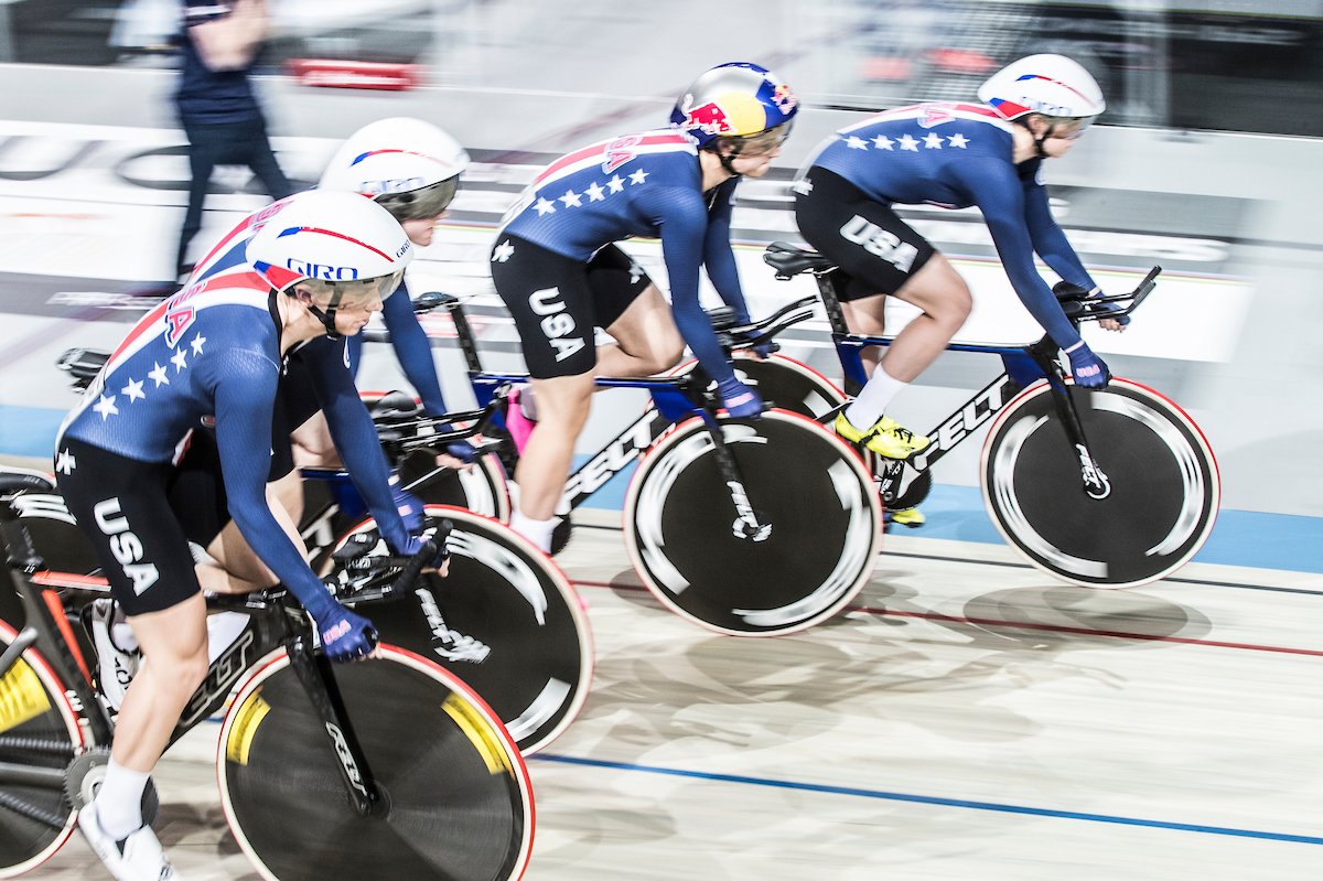 28-02-2018 track cycling world championships / team USA / photo: Wouter Roosenboom